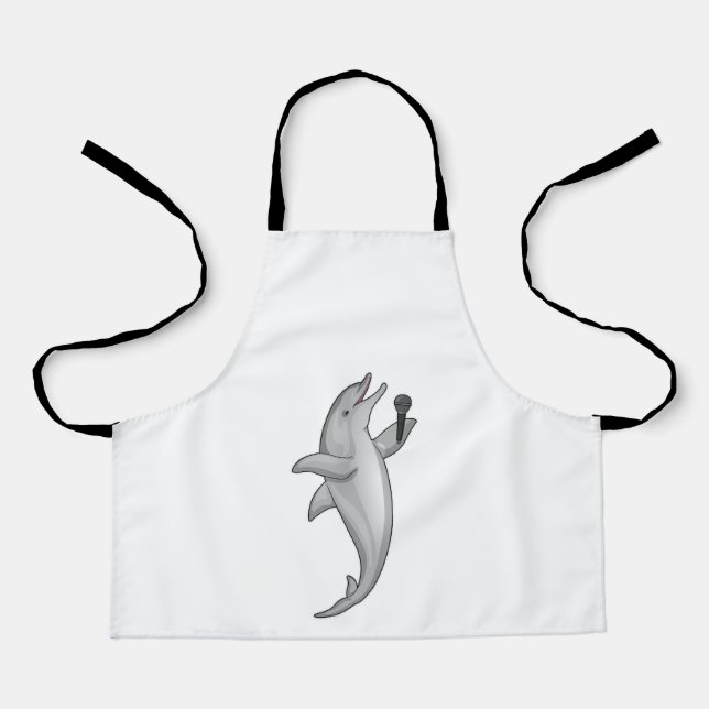 Dolphin Singer Microphone Apron (Front)