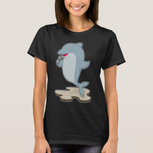 Dolphin Singer Microphone Music T-Shirt