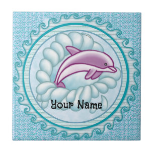 Dolphin Splash   Ceramic Tile