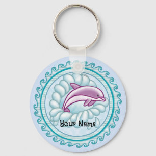 Dolphin Splash   Key Ring
