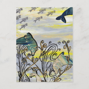 Dolphin Splash Postcard