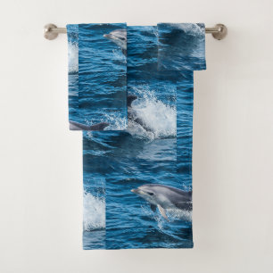 Dolphin Splashing Bath Towel Set