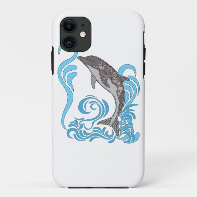 Dolphin Splashing Case-Mate iPhone Case (Back)