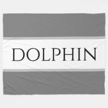 DOLPHIN Sporty Grey Black White Nautical Stripes