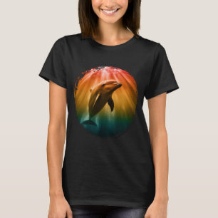 dolphin summer sea ocean sunset  T-Shirt