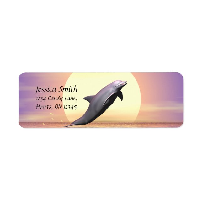 Dolphin Sun Return Address Label (Front)