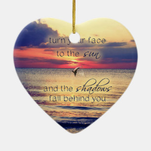 Dolphin Sunset Ceramic Tree Decoration