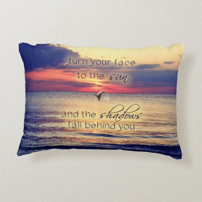 Dolphin Sunset Decorative Cushion (Back)