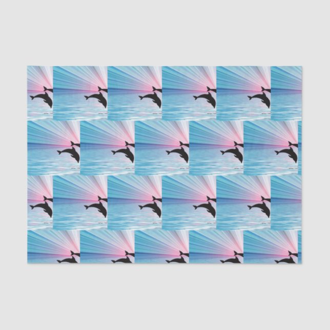 Dolphin Sunset Tissue Paper (Front)