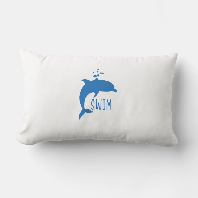Dolphin swim lumbar cushion (Front)