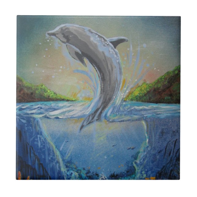 Dolphin Swim Tile (Front)