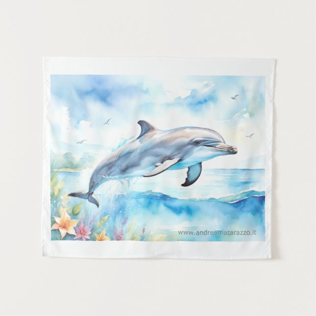 Dolphin Tapestry (Front (Horizontal))