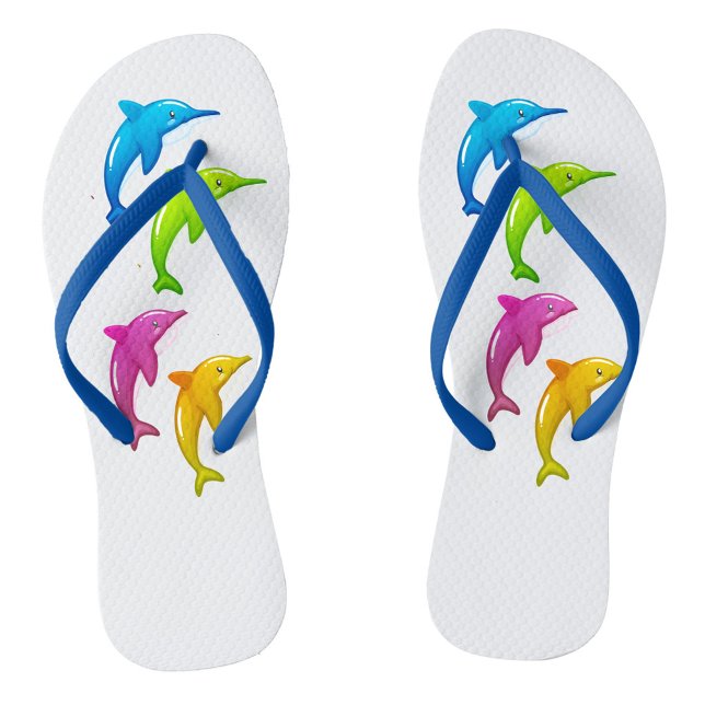 Dolphin Thongs (Colorful Dolphin Design!)