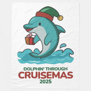Dolphin’ Through Cruisemas 2025 Fleece Blanket