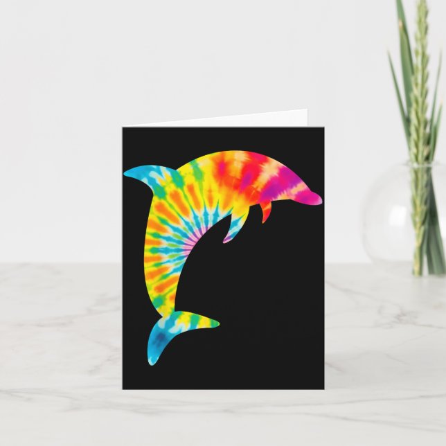 Dolphin Tie Dye Card (Front)