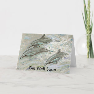Dolphin Trio - Get Well Soon Card