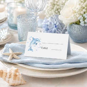 Dolphin under the sea Baby Shower Place Card