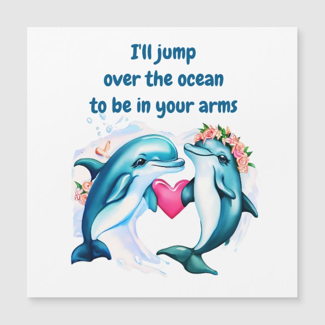 Dolphin Valentine's Day Card (Front)