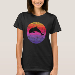 Dolphin Vintage Retro Sunset Tees 60s 70s Style 2
