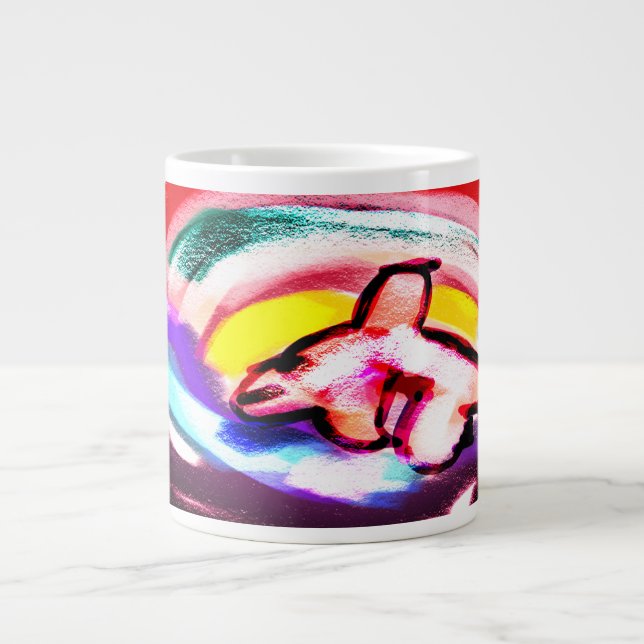 Dolphin wave large coffee mug (Front)