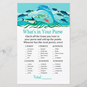Dolphin What's in your purse game baby shower