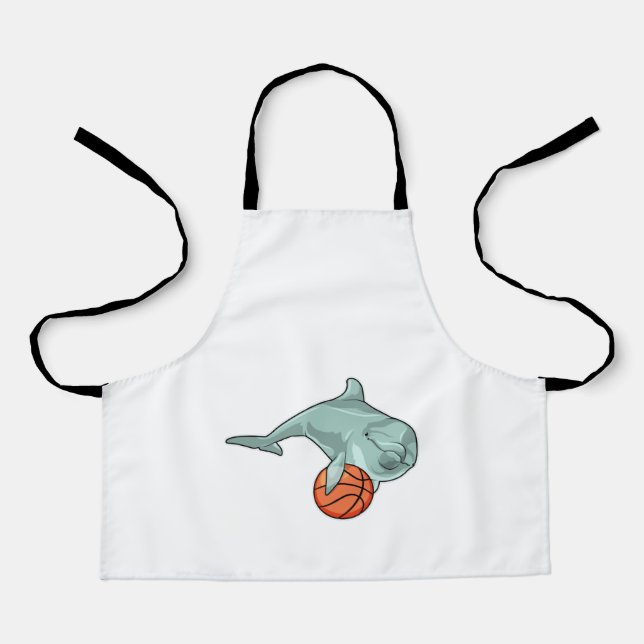 Dolphin with Basketball Apron (Front)