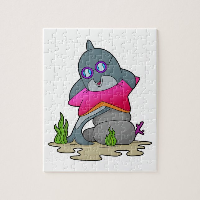 Dolphin with Glasses Jigsaw Puzzle (Vertical)