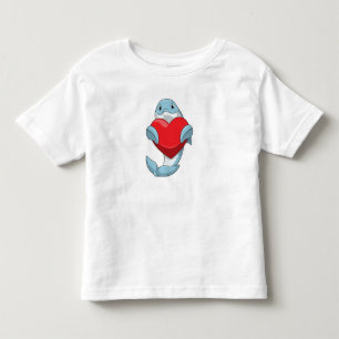Dolphin with Heart Toddler T-Shirt