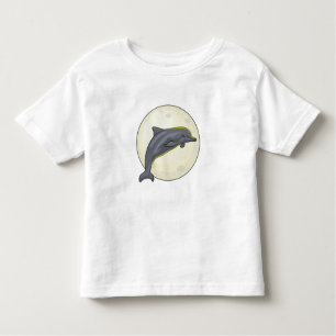 Dolphin with Moon Toddler T-Shirt