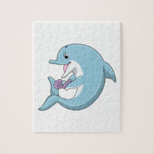 Dolphin with Pearl Jigsaw Puzzle