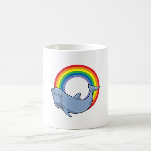 Dolphin with Rainbow Coffee Mug (Center)