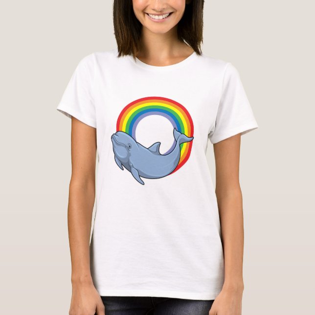 Dolphin with Rainbow T-Shirt (Front)