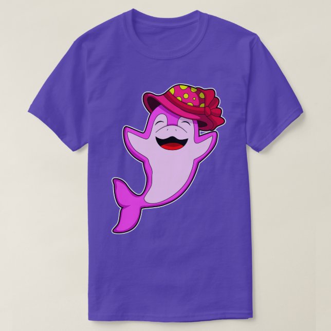 Dolphin with red Hat T-Shirt (Design Front)