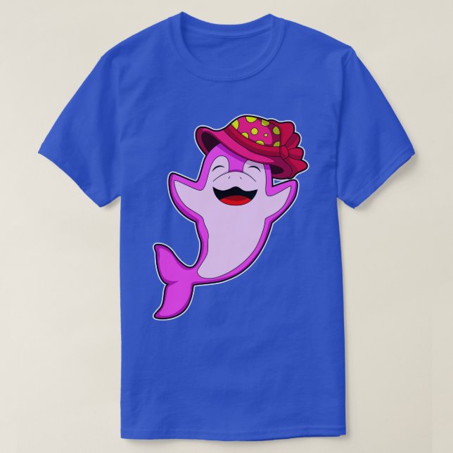 Dolphin with red Hat T-Shirt (Design Front)