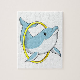 Dolphin with Ring Jigsaw Puzzle