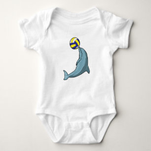 Dolphin with Volleyball Baby Bodysuit