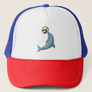 Dolphin with Volleyball Trucker Hat