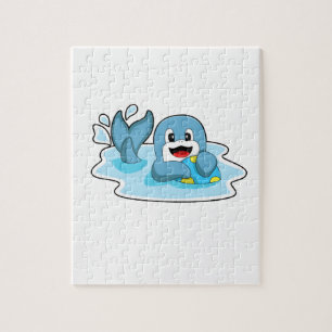Dolphin with Water polo Jigsaw Puzzle