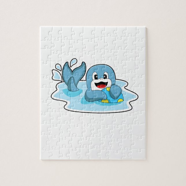 Dolphin with Water polo Jigsaw Puzzle (Vertical)