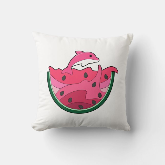 Dolphin with Watermelon Cushion (Front)