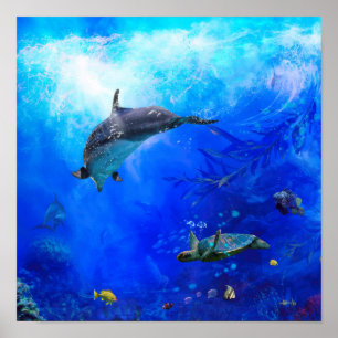 Dolphin World WIND ON THE WATER Poster