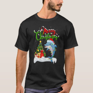 Dolphin Xmas Decorations Santa Dolphin Christmas T-Shirt