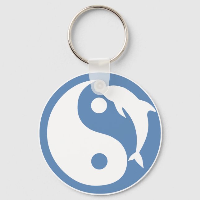 Dolphin Yin Yang Keychain (Front)