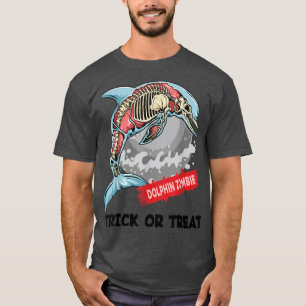 Dolphin Zombie Halloween Boys Zombie Pumpkin Mummy T-Shirt