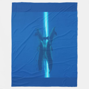 Dolphins and reflections fleece blanket