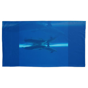 Dolphins and reflections  pillowcase