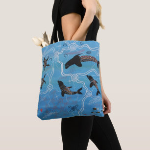 Dolphins and Turtles Dreaming Tote Bag