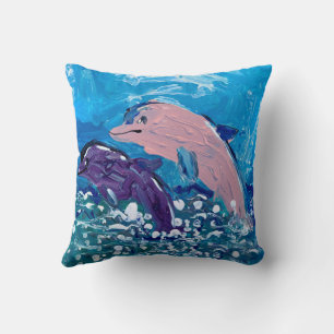Dolphins "Art by Kids" Cushion