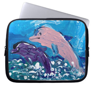 Dolphins "Art by Kids" Laptop Sleeve