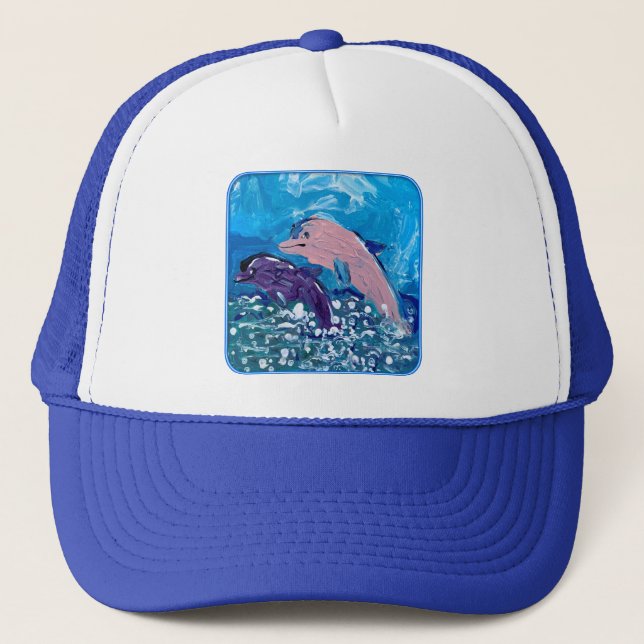 Dolphins "Art by Kids" Trucker Hat (Front)